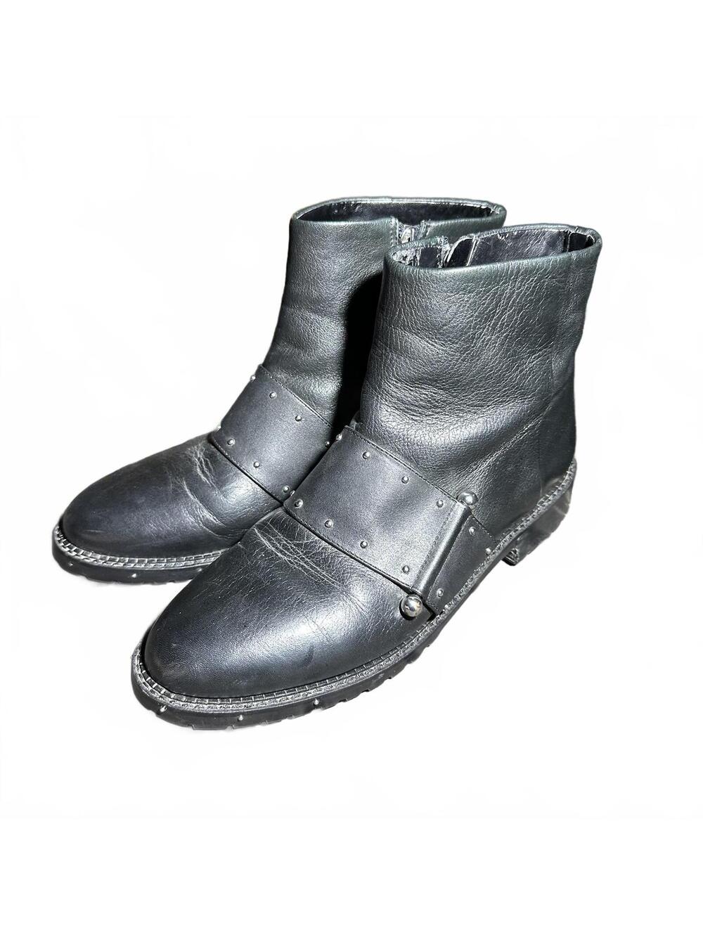 Avec Les Filles Graham Studded Black Ankle Booties Size 9